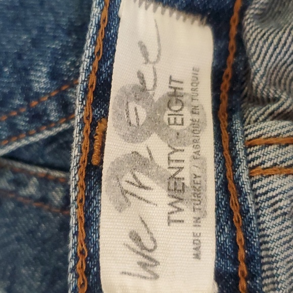 We The Free Button Distressed Denim Blue Jean Shorts Size 28 - Picture 7 of 9